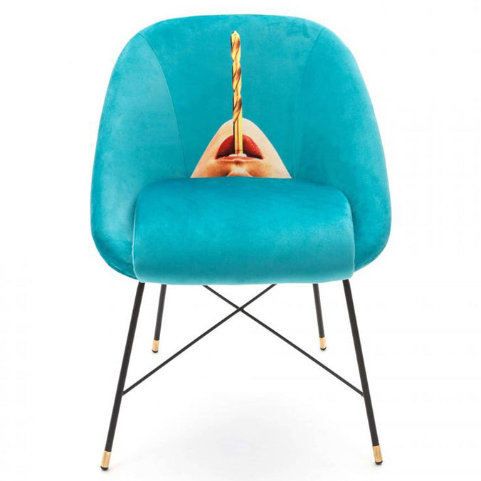 Seletti Wears Toiletpaper Padded Chair 60x50cm h72cm, Double Drill