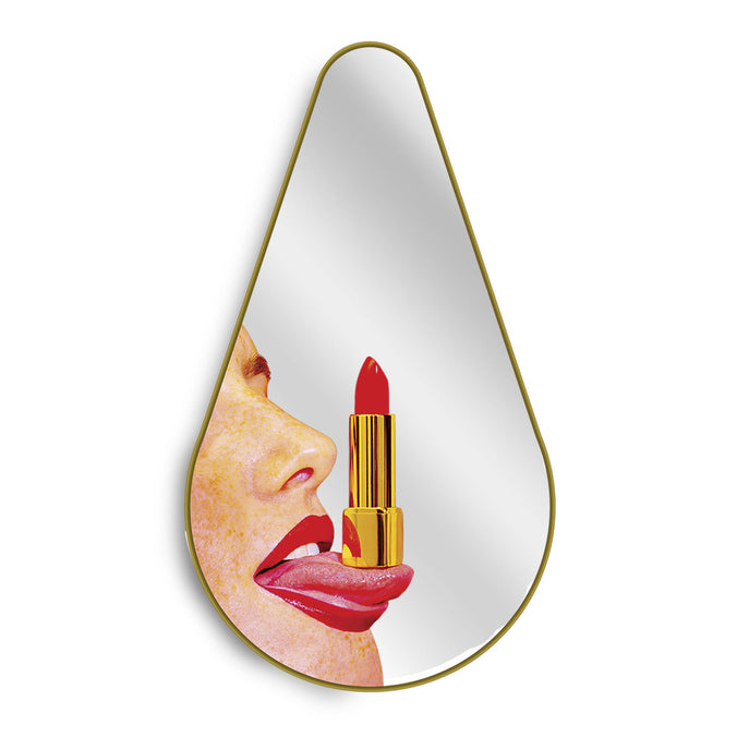 Seletti Wears Toiletpaper Pear Mirror 80.5cm, Tongue